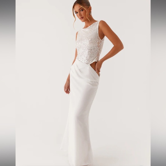 Peppermayo White Sequin Dress - Picture 1 of 6